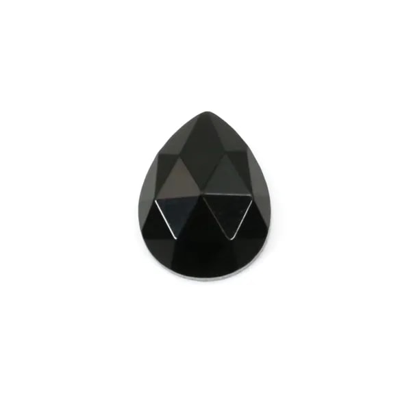 Goccia sfaccettata di ossidiana cabochon 8x10mm x 1pc