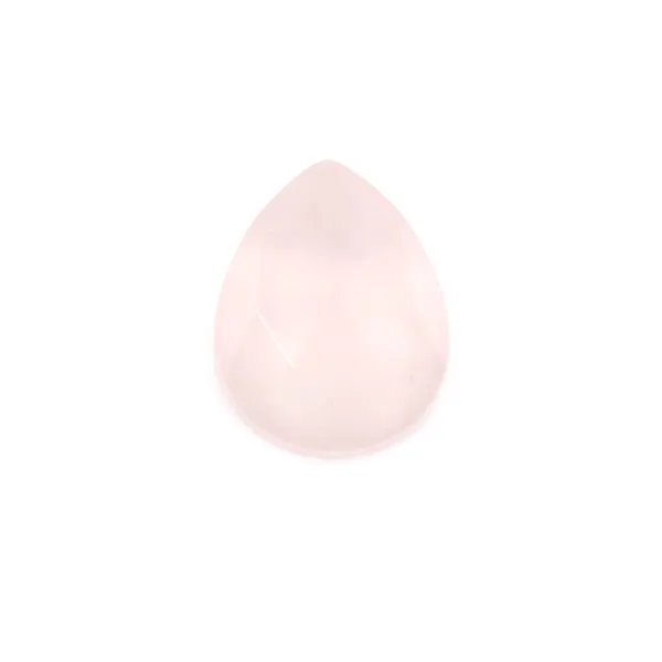 Quarzo rosa sfaccettato a goccia cabochon 8x10mm x 1pc