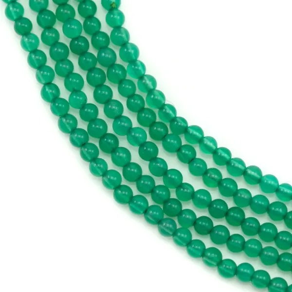 Agate vert ronde 2mm x 40cm