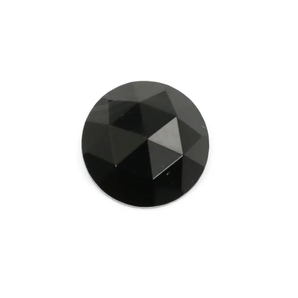 Obsidian Cabochon rund facettiert 10mm x 1pc
