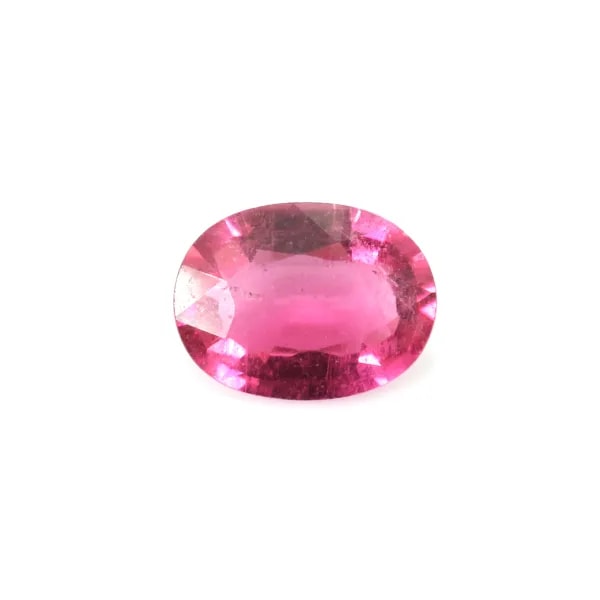 Pink tourmaline, oval cut 6x8mm x 1pc