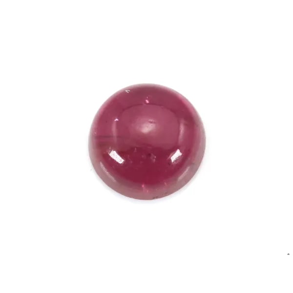 Cabochão redondo de turmalina rosa 4 mm x 1 unidade