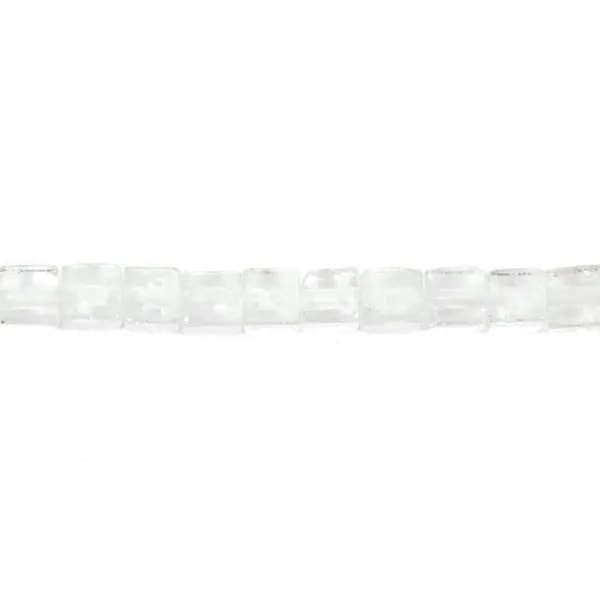 Rock crystal quartz faceted flat round 6mm x 40cm