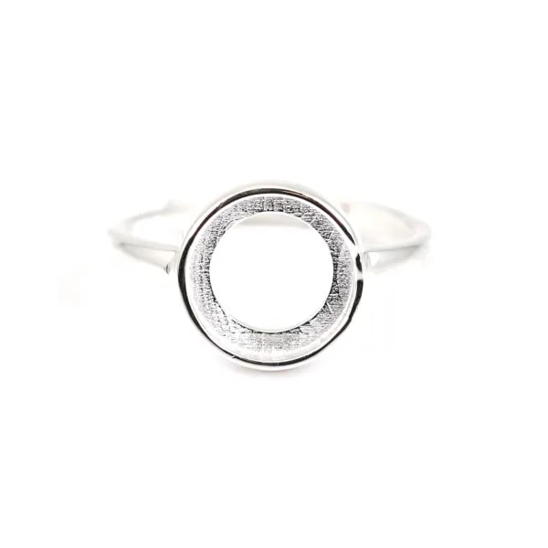 Bague réglable pour cabochon rond 10mm - Argent 925 x 1pc