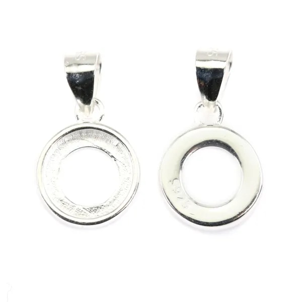 Anhänger für runden Cabochon 8mm - 925er Silber x 1Stk