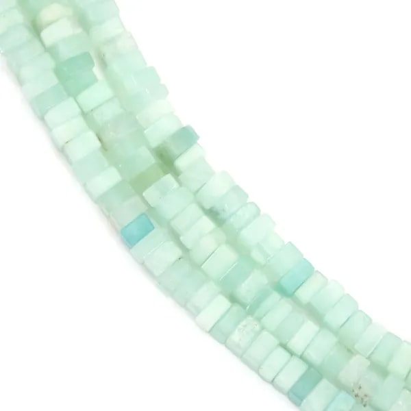 Amazonite rondelle carré 2x4mm x 39cm