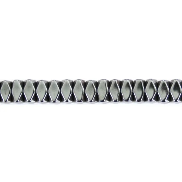 Hématite rondelle carré facetté 2x4mm x 40cm