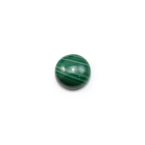 Cabochon malachite rond 4mm  x 1pc