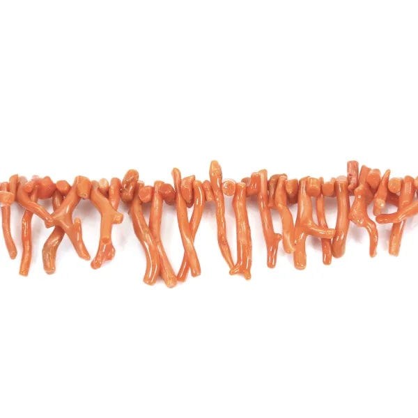 Tubo barocco in corallo rosso naturale x 50 cm