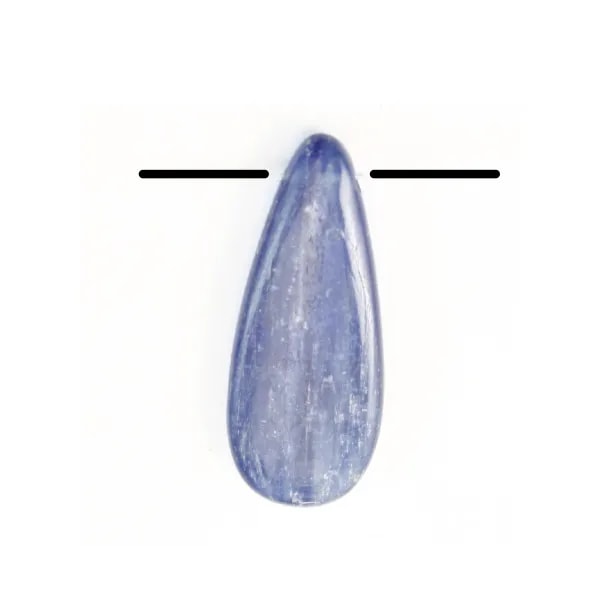 Pendantif  Kyanite Goutte Plate 12x30mm