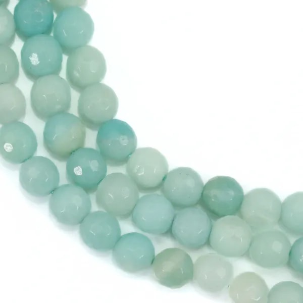 Amazonite Ronde Facette 6mm x 40cm