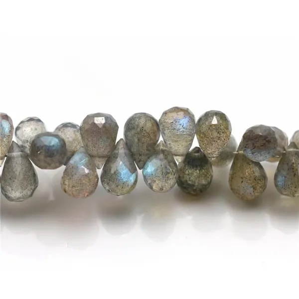 Labradorite Goutte facette  x 1pc