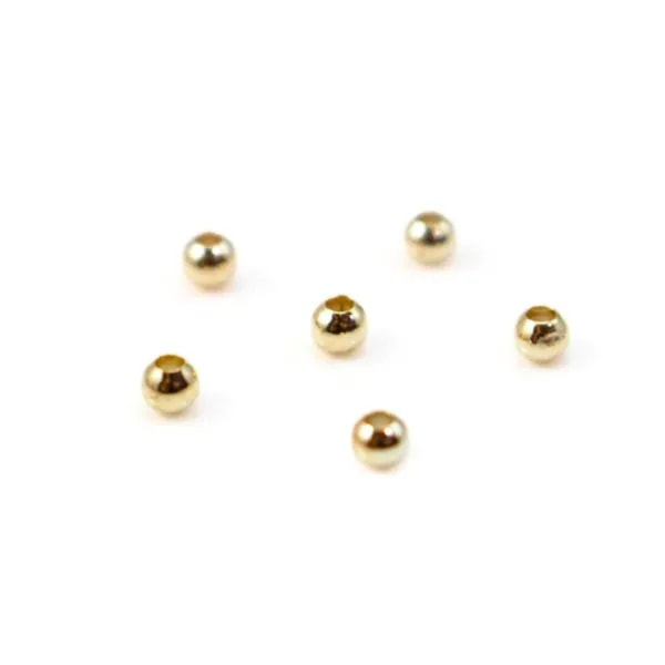 Boule Plaquée par "flash" or sur laiton 1.6x4mm x 20pcs