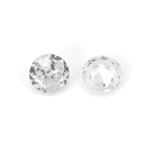 Óxido de zircónio brilhante redondo 5mm x 2pcs