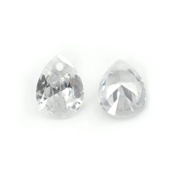 Goccia a pera in ossido di zirconio 6x8 mm x 2 pezzi