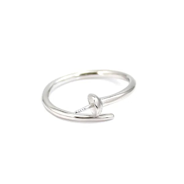Anillo ajustable para semi-perforado - Plata 925 rodio x 1pc