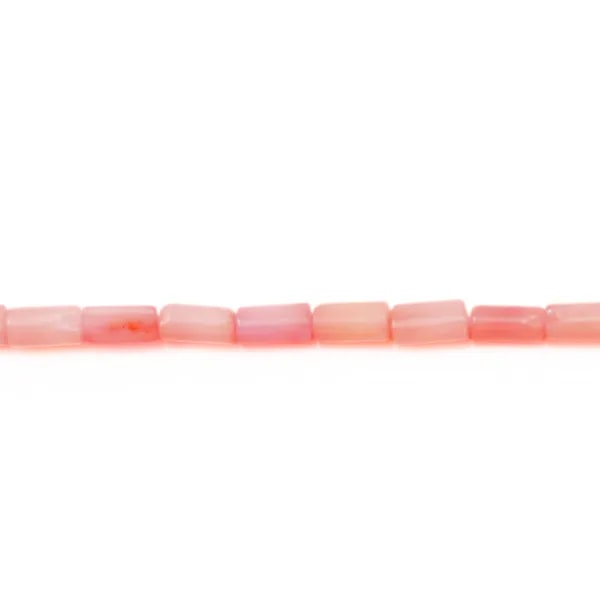 Bambou mer teinté rose pâle  Tube 2x4mm x 40cm 
