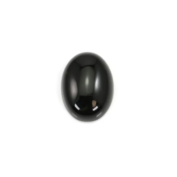 Cabochon Agata nera ovale 4x6mm x 4 pezzi