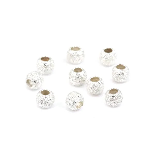 Perles rondes diamanté 2.5mm - Argent 925 x 20pcs