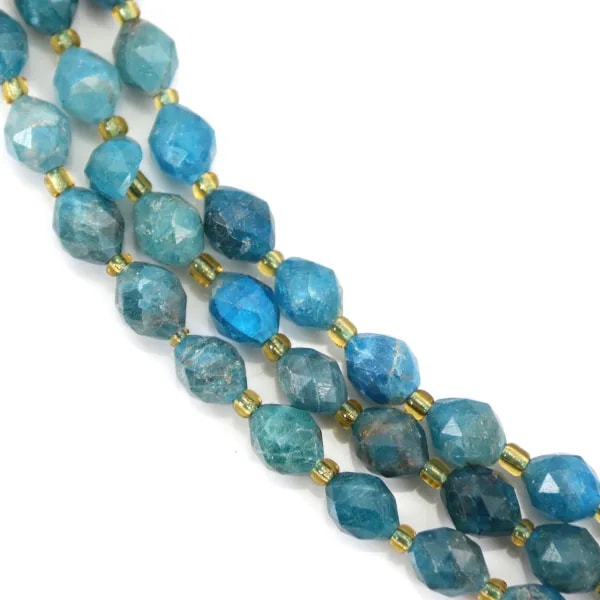 Apatite olive facetté 6x8mm x 39cm