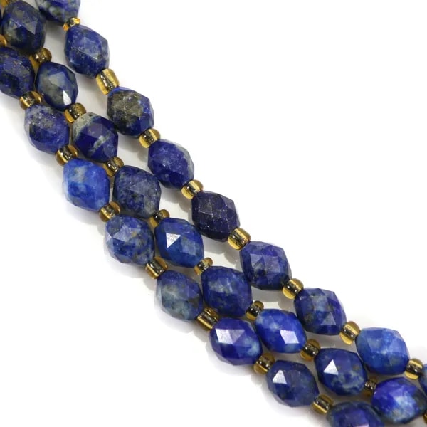 Lapislazuli-Oliv facettiert 4,5x5,5mm x 38cm (51 Stück)