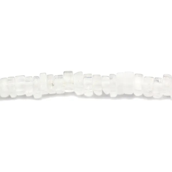 Rock crystal, square rondelle shape, 2.5x4.5mm x 38cm