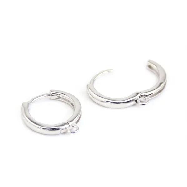 Crioulo Dorminhoco para decorar 14mm - Prata 925 rodinada x 2pcs