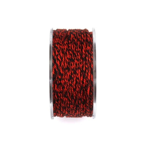 Fio de algodão vermelho e preto 1.5mm x 20m