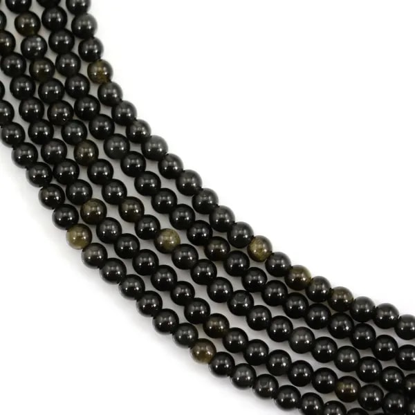 Obsidiana redonda 3mm x 39cm