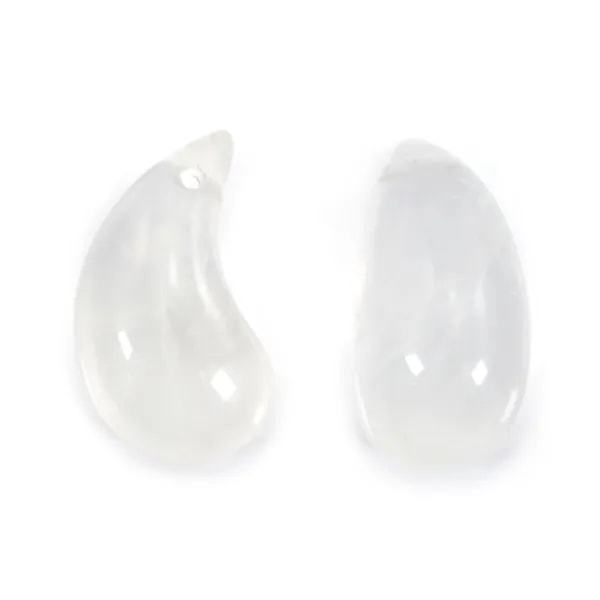 Pendentif Cristal de roche goutte 10x20mm x 1pc
