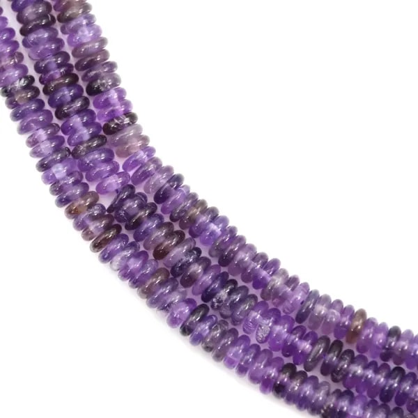Améthyste rondelle - Heishi - 2x6mm x 39cm