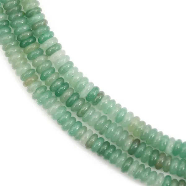 Aventurin-Rondelle - Heishi - 2x6mm x 39cm