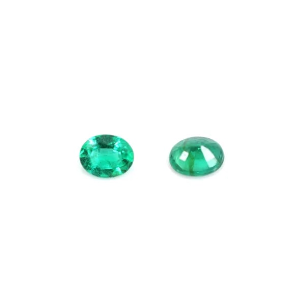 Emeraude à sertir, taille ovale 4x5mmx 1pc