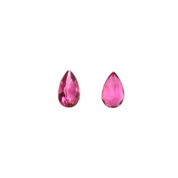 Rose tourmaline to set, pear cut 3x5mm x 1pc