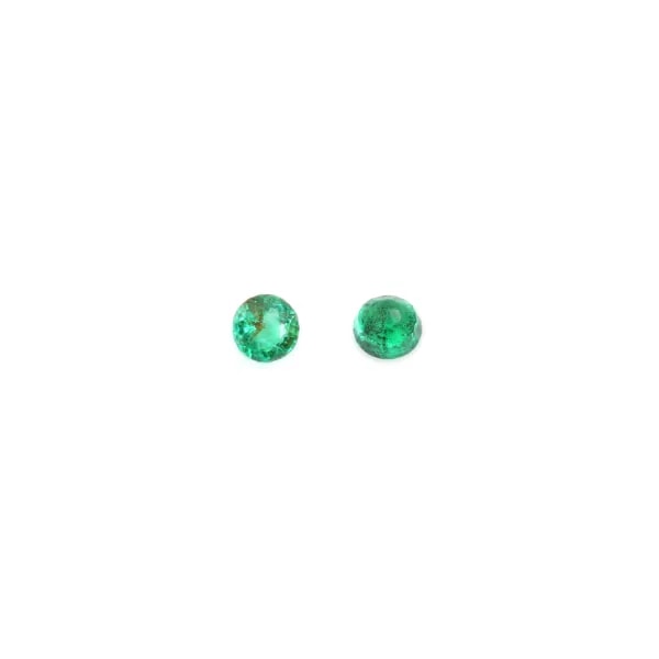 Emeraude à sertir, taille rond brillant 1.5-2mm x 1pc