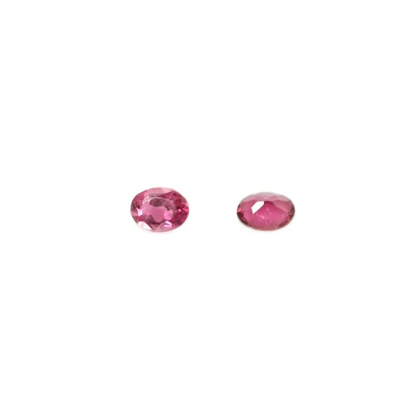 Rose tourmaline to set, oval cut 3x4mm x 1pc