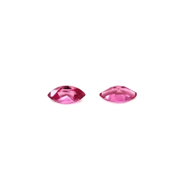 Turmalina rosa engastada, corte marquise 3x6mm x 1 peça