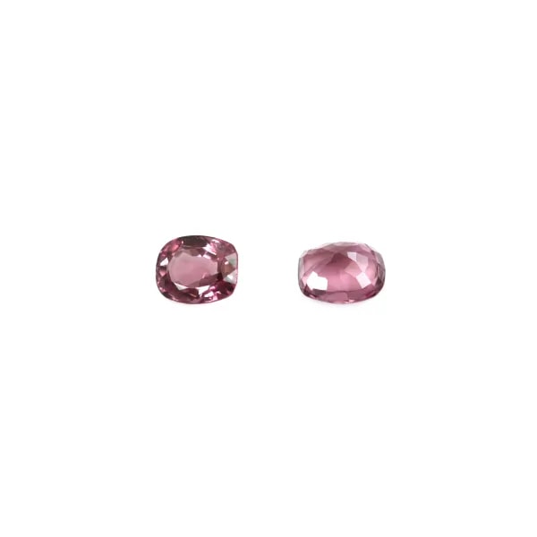Espinel rosa engastado, talla cojín 4x5mm x 1 ud.
