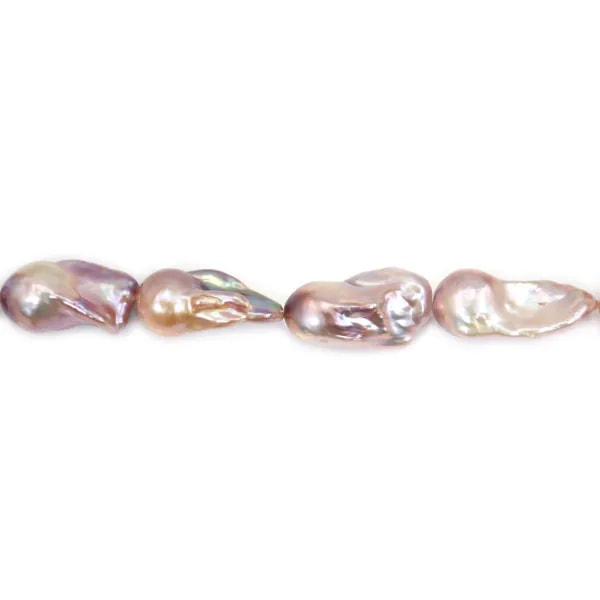 Perle di cultura d'acqua dolce barocche multicolori sur fil
