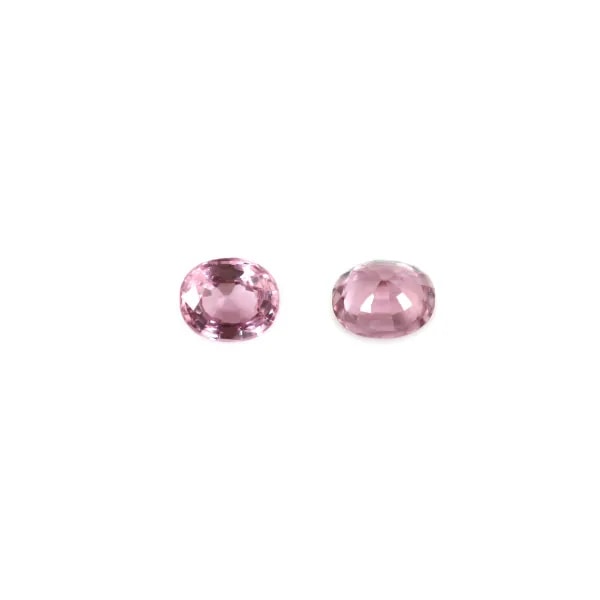 Pink spinel in a bezel setting, oval cut 5x6mm x 1pc