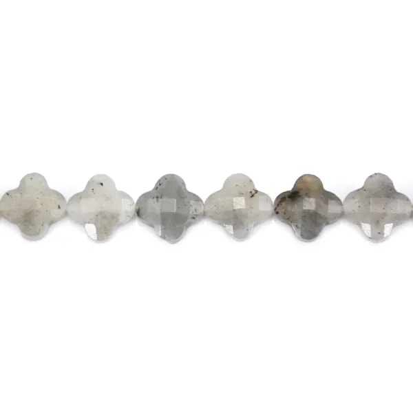Labradorit Kleeblatt facettiert 13 mm x 40 cm