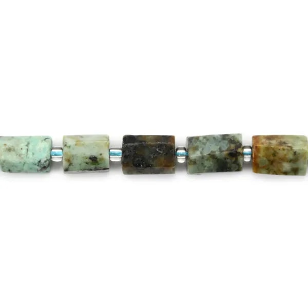 Turquoise africaine en forme de baroque 9x11mm x 43cm