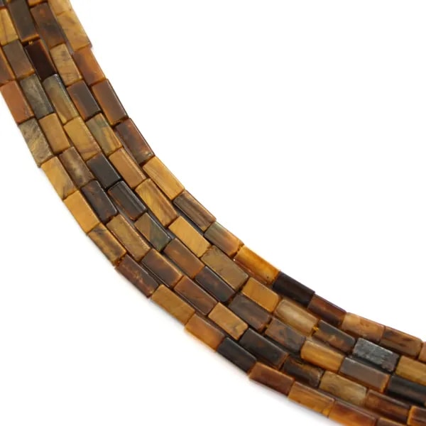 Ojo de Tigre rectangular 2x4mm x 39cm
