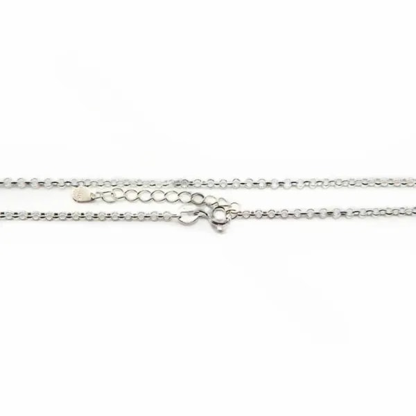 Corrente de malha redonda de 2mm em prata 925 x 45cm.