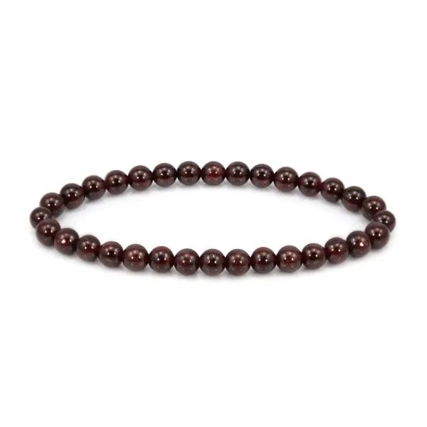Armband Granat rot rund 6mm - Elastisch x 1 Stk.