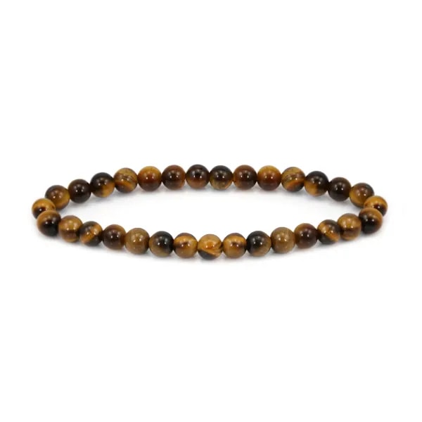 Tiger Eye round bead bracelet 6mm - Elastic x 1pc
