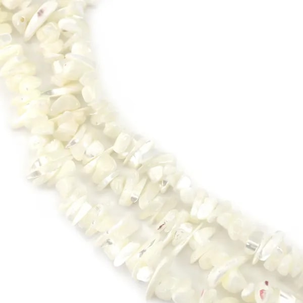Madrepérola branca lascas x 39cm