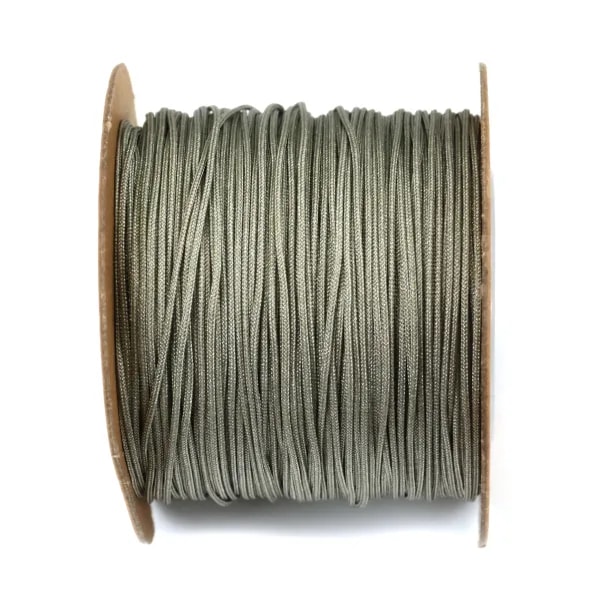 Fil polyester multicolore ton gris kaki 0.8 mm x 100m