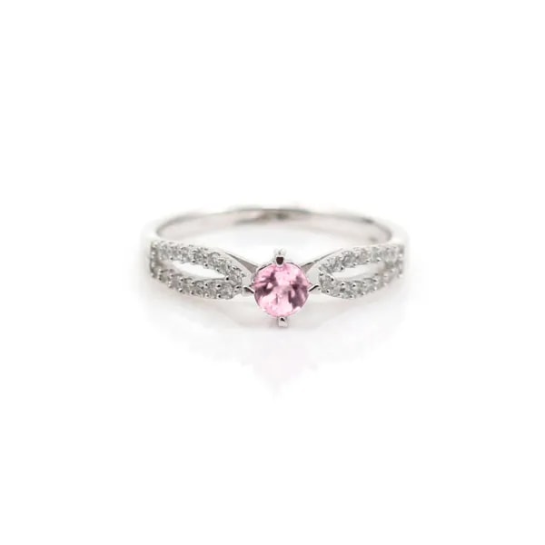 Turmalin-Ring aus rhodiniertem 925er Silber x 1 Stück