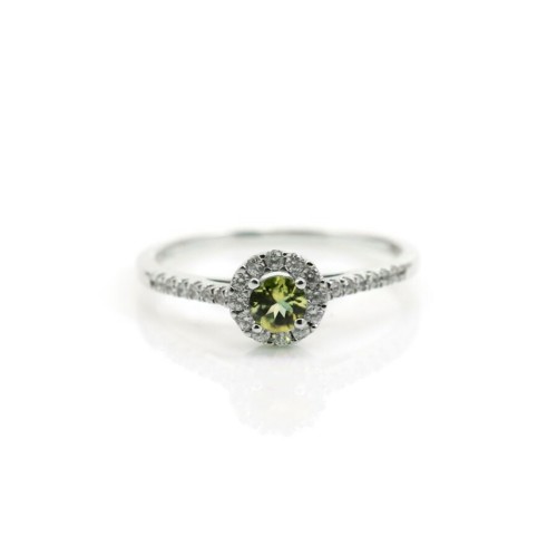 Anello in tormalina in argento 925 rodio x 1pz